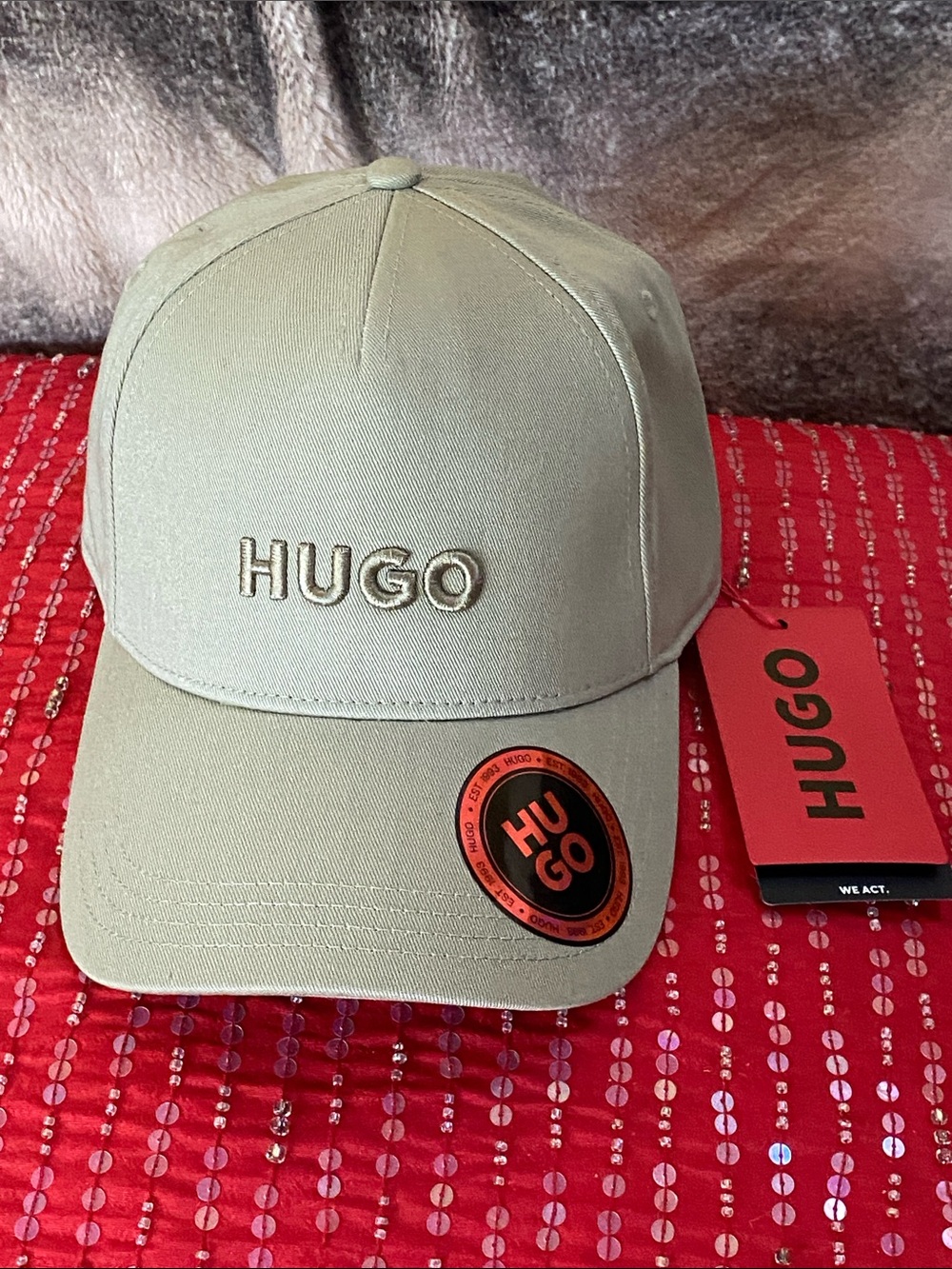 Hugo Boss Cotton Embroidered Logo Adjustable Unisex Baseball Cap NWT